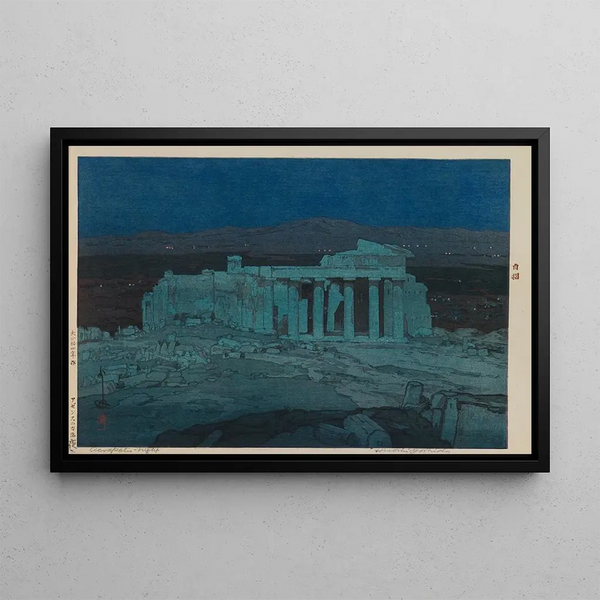 Yoshida Hiroshi - Ancient Ruins of Athens Acropolis Night.webp