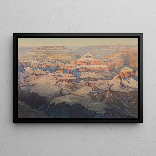Grand Canyon from the series The United States - Yoshida Hiroshi — framed artwork on a wall