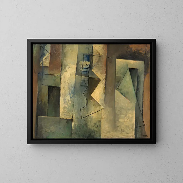Untitled Painting, Brown Composition II - Youla Chapoval — framed artwork on a wall