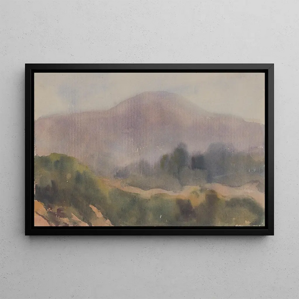onder een blauwe berg - Zolo Palugyay — ingelijst kunstwerk aan de muur