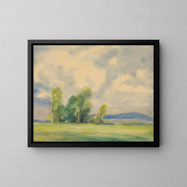 Landschap - Zolo Palugyay — ingelijst kunstwerk aan de muur