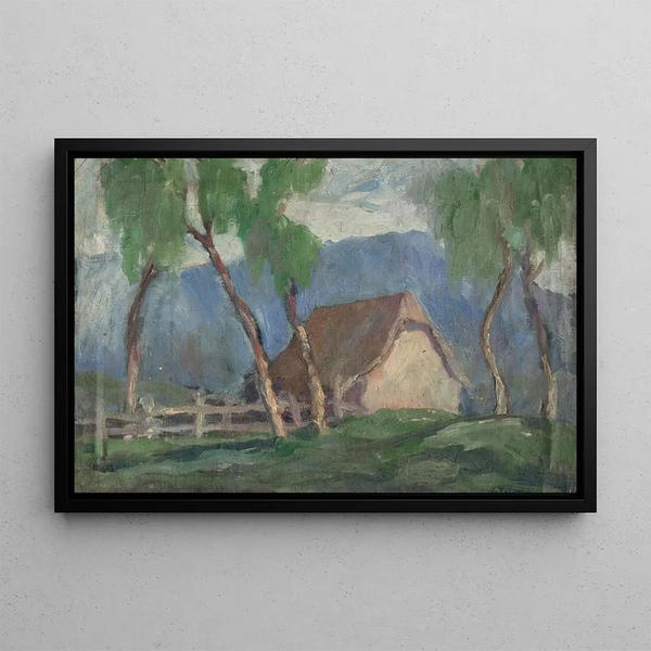 Landschap met Beukenbomen - Zolo Palugyay — ingelijst kunstwerk aan de muur