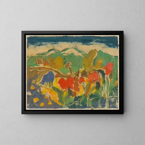 Zomermiddag in de bergen - Zolo Palugyay — ingelijst kunstwerk aan de muur