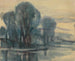 Bomen aan de waterkant - Zolo Palugyay — weergave van het kunstwerk