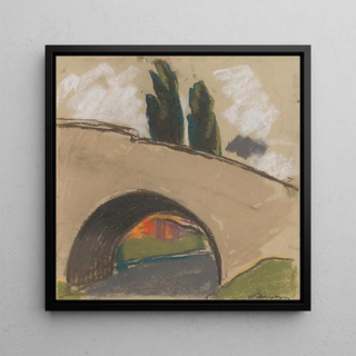 Zolo Palugyay - Village Bridge over a River.webp