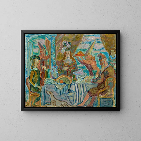 Banket - Zygmunt Waliszewski — ingelijst kunstwerk aan de muur