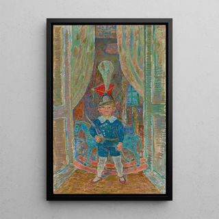 Zygmunt Waliszewski - Portrait of a Boy in the Uhlans Schako.webp
