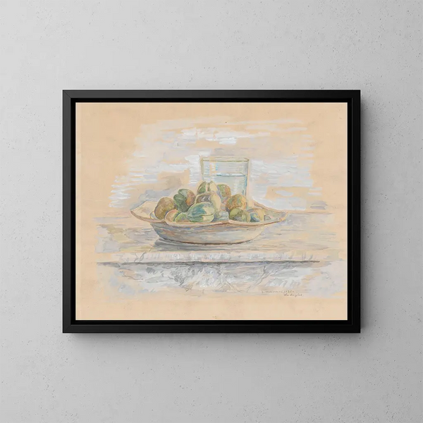 Still life with almonds - Zygmunt Waliszewski — framed artwork on a wall