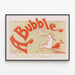 Vintage poster A Bubble door L.B. Walford — ingelijst kunstwerk aan de muur