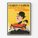 Vintage poster of Charles Chaplin Gentlemen Chauffeur in a red car
