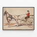 Vintage stijlen poster hippomobielen - A Kentucky Breaking Cart — ingelijst kunstwerk aan de muur