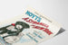 Vintage poster Een vreemdeling in New York met zwart-witte puppy