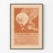 Vintage kalenderposter 1904 met kuiken lithografie oranje