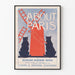 Vintage Poster About Paris met Molens en Katten