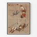 Vintage poster acrobatische handeling trio trapeze