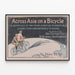 Vintage poster van fietstocht door Azië — ingelijst kunstwerk aan de muur