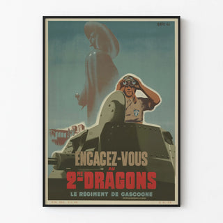affiche-de-recrutement-de-larmee-de-vichy-2e-dragons-le-regiment-de-gasgogne