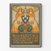 Tentoonstellingsposter – Sint Lucas, 1916 – Albert Hahn, gepresenteerd in een dunne lijst tegen een lichte muur.