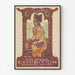 Historische poster – Koloniale tentoonstelling Semarang, 1914, gepresenteerd in een dunne lijst tegen een lichte muur.