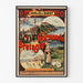 Vintage Normandië-poster – Normandië en Bretagne — chemins de fer de l’Ouest, tentoongesteld in een smal lijstje aan een lichte muur.