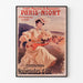 Reclameposter vintage Paris-Niort, zomernieuws, gepresenteerd in een smal kader aan een lichte muur.