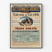Vintage reisposter – Bagnoles, thermale wateren, getoond in een smal lijstje tegen een lichte muur.