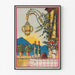 Vintage wine poster – Au bon vin d’Alsace – Hansi, displayed in a slim frame on a light wall.