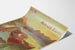 Vintage poster Aix-les-Bains, PLM, gepresenteerd op een gebogen blad, perspectivisch gezien.
