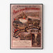 Vintage poster Dauphiné, excursies PLM, gepresenteerd in een smal lijstje aan een lichte muur.