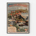 Vintage poster Paris Lyon Méditerranée, Jura, in een smal frame aan een lichte muur.