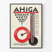 Vintage Poster AHIGA Thermometer en Barometer van Valuta