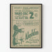 Vintage poster van Aladdin poppenkastvoorstelling