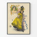 Vintage poster van Alice in gele jurk
