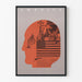 Decoratief Poster van Profiel en Symbolen van Amerika