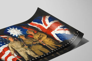 american-chinese-and-british-soldiers-with-flags-of-their-countries