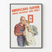 Vintage American Awareness Poster « Americans Suffer »