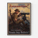 Vintage military poster 'Ammunition! Bonds buy Bullets!'