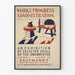 Vintage poster over de vaardigheden van werklozen tentoonstellen