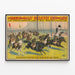 Vintage poster van de Aaprennen met Jockeys te Paard — ingelijst kunstwerk aan de muur
