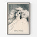 Vintage artistieke poster Anna Held en lithografie