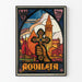 Decoratieve muurposter Aquileia in glas-in-loodstijl