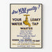 Vintage poster over waterbeheer en kraanlekkages