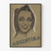 Vintage portretposter van Argentijnse vrouw