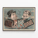 Vintage poster Arnaud en Ouvrard Elke avond — ingelijst kunstwerk aan de muur