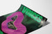Artistieke poster Voices Visions met gekleurd eiland