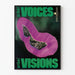 Artistieke poster Voices Visions met gekleurd eiland