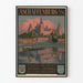Poster Aschaffenburg aan de Main Kasteel en Rivier
