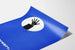 Decoratief blauw poster « Au Secours » met opgeheven hand