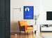 Decoratief blauw poster « Au Secours » met opgeheven hand