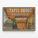 Vintage poster Au Tapis Rouge opening winkels 2 april — ingelijst kunstwerk aan de muur